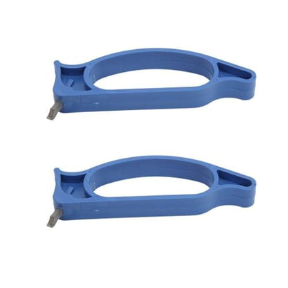 2PCS ABS Ice Auger Sharpener – Portable Diamond Blades Sharpener for Winter Fishing, Non-Slip Grip Fishing Tackle Tool