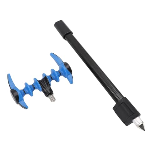 RiToEasysports Fishing Rod Bracket Set, High Strength Fishing Rod Holders 2 Pack with Telescoping Ground Spike, for Stand