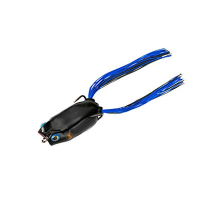 BOOYAH Poppin' Pad Crasher Topwater Bass Fishing Hollow Body Frog Lure with Weedless Hooks - color: Night Train