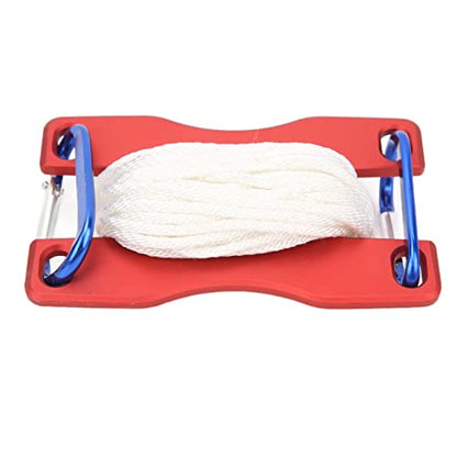 Live Fish Lock Portable Stainless Steel Fishing Stringer with Wear - Resistant Nylon Rope, D - Shaped Carabiner and Quick - Release Pin for Big Game Lure Fishing - color: Red
