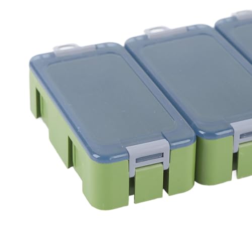 Small Tackle Box, Portable Fishing Gear Organizer with Transparent Window and Luminous Seal, for Anglers and Fishing Beginners (Green) - color: Green