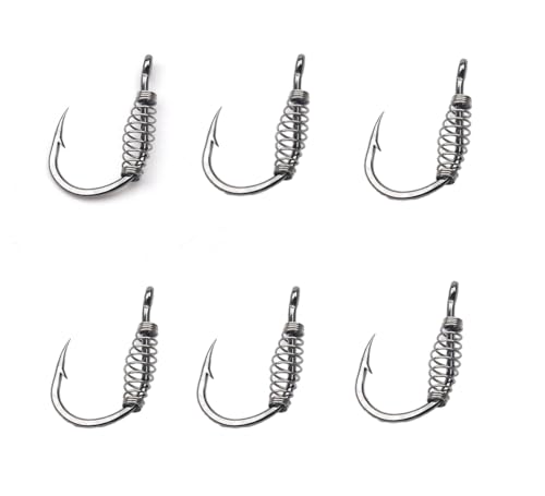 KTGCOZS Pack of 30 Fishing Hooks Baiting Dough Stainless Barded Fish Spring Tackle 6-14 Size - size: 10# 30pcs