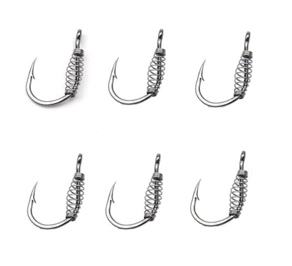KTGCOZS Pack of 30 Fishing Hooks Baiting Dough Stainless Barded Fish Spring Tackle 6-14 Size - size: 10# 30pcs