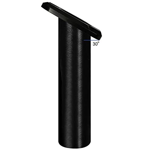 Young Marine Set of 2 Aluminium Heavy Duty Flush Mount 30 Degree Rod Holder for Fishing Boat - color: Black