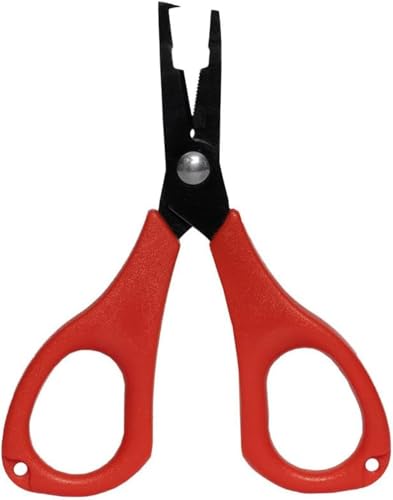 Ego Heavy Duty Anti Slip Fishing Line Cutter with Split Ring Jaw On The End, Saltwater and Cold Water Resistant Fishing Gear Scissor, Serated Fish Shears with Split Ring Function