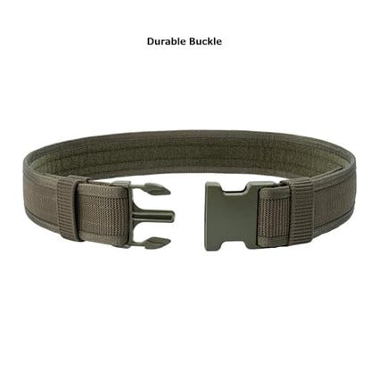 Security EMS EMT Firefighters Work Belt 2" Wide Camping Hiking Utility Tool Belt Airsoft Paintball Gear Holster Belt - color: Green(2 Inch Width), size: XX-Large