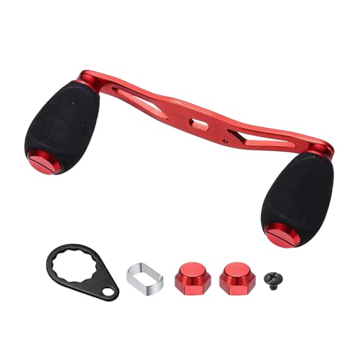 Fishing Reel Handle, Reel Handle Rocker Arm Grip with Knob Replacement Parts - color: Red