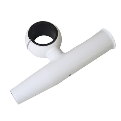 T-Top Rod Holder Aluminum Single clamp on fit 2.5",2.375",2.25",2" inch Horizontal or Vertical Fishing Boat Tower/Leaning Post/Rail Raider - color: White