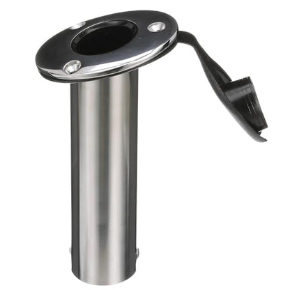 Attwood 66362-7 Stainless Steel Flush Mount Rod Holder, 2-Inch Diameter, 7 ½ Inches Long, 30-Degree Top Flange, Open Base End