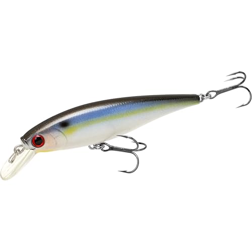 LUCKY CRAFT Pointer 78SP Fishing Lures, 3" Freshwater Bass & Trout Lures, Suspending 4ft-5ft Depth, Jerkbait, Bass Fishing Gear and Accessories, Ghost & Aurora - color: 183 Pearl Threadfin Shad