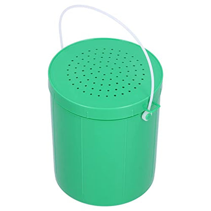 Keenso Fishing Bucket, Plastic Live Bait Container with Secure Locking Lid, Portable Storage for Earthworms and Tackle Gear