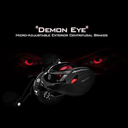 KastKing Speed Demon Elite Fishing Reel, World's Fastest 10.5:1 Gear Ratio/Deadbolt Baitcasting Reel, 10+1 Shielded Stainless Steel BB, CNC Lightweight Aluminum Frame, Available in Skipping Version - color: Skipping- Shallow Spool- 8.6:1- Left
