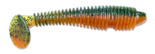 Phat Pak Baits - Phat Swimmer Keitech Style Paddletail Swimbait 2.8" 30ct Ribbed Scented Soft Plastic Bass Fishing Lure - color: Bluegill