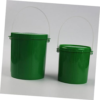 UPKOCH 2pcs Breathable Fishing Bait Bucket for Live Worms and Maggots Durable Plastic Lures Container with Handle Lightweight and Portable Fishing Tool for Outdoor Use