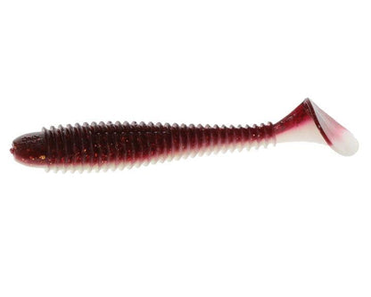 Strike King Rage Swimmer Saltwater Soft Bait Fishing Lure, 3.75", Wide-Bodied Paddle Tail - color: Crimson Gold