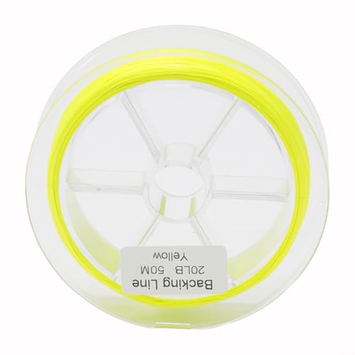 FABULETTA Dacron Fishing Line Backing Polyester Fly Line Low-Stretch Dual-Color 50m for Trout Salmon 20lb 30lb Strength - size: F