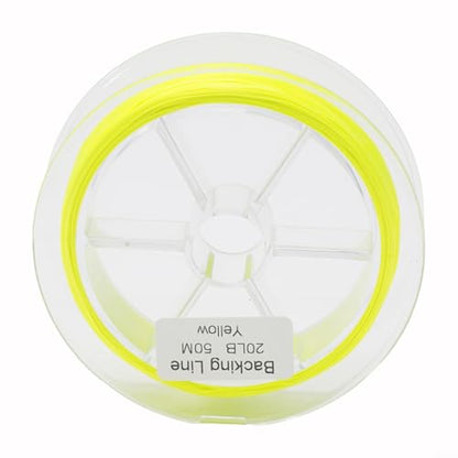 FABULETTA Dacron Fishing Line Backing Polyester Fly Line Low-Stretch Dual-Color 50m for Trout Salmon 20lb 30lb Strength - size: F