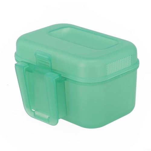 Worm Container Fishing Bait Box, Ventilated Live Bait Storage Case with Waist Buckle, Plastic Lure Holder for Red Worms and Shrimp