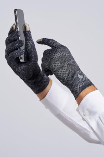 Coolibar Full Finger UV Sun Gloves - UPF 50+ Sun Protection - Gannett - color: Charcoal Coolibar Camo, size: Medium