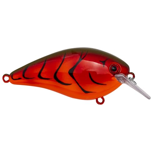Strike King KVD 1.5 Hard Knock Fishing Lure, 3/8 oz, 3D Lifelike Eyes - color: Fire Craw, size: 3/8oz