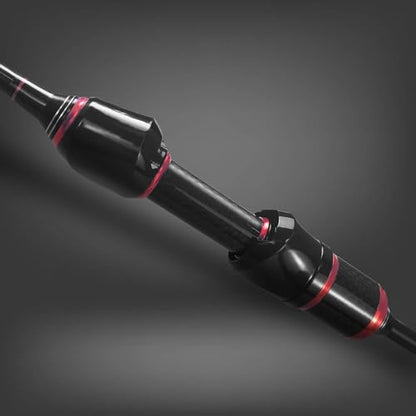 Eupheng Echolite Ultralight Spinning Rod and Reel Combo, IM8 Graphite Fast Action Trout Bass Gear, Portable Travel Setup with 5.2:1 9+1 BB CNC Aluminum Spool - size: 6'6''