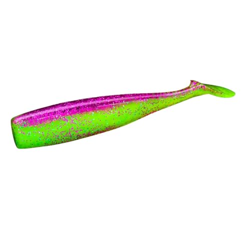 Lunker City Fishing Shaker 3.25" Swimbait Soft Plastic Bass Walleye Lure Saltwater Swimming Tail Action Pike Swim Bait, 7 Per Bag, Made in The USA - color: 239 Pimp Daddy