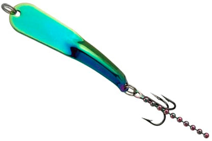 IRON DECOY Steely Fishing Lure Spoon, Casting, Trolling, Jigging, Ice, Lake, River, Stream, Freshwater, Trout, Bass, Walleye, Salmon, Crappie, Pike - color: Prism, size: 1/10 OZ