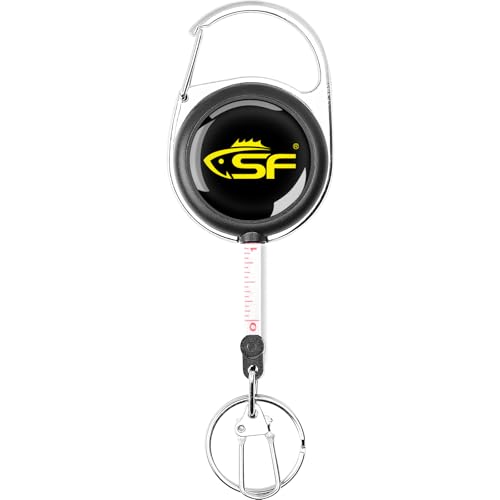 SF Fly Fishing Zinger Retractor with Retractable Measuring Tape Style for Anglers Tools and Gears Holder Combo Black - style: Single