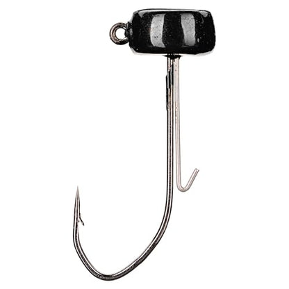 Strike King (TGNH316-1) Tour Grade Ned Rig Head Fishing Lure, 10 - Black, 3/16 oz, Unique Head Shape