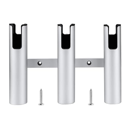 Aluminum Fishing Boat Rod Holder,3/4 Link Tube Aluminum Rod Rack, Suit Boats & Yacht ,Silver - color: Silver 3 Tube