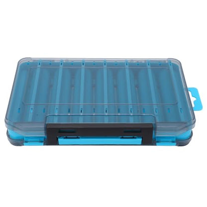 ‌Double-Sided Fishing Lure Box – 14-Slot Water proof Bait Organizer with Handle & Ventilation for Freshwater/Saltwater Fishing(Blue)