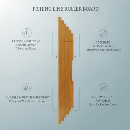 Anglers Carbon Fiber Fishing Line Ruler Board for Precise Knot Tying and Line Management, Portable Measuring Station - size: 25.59 x 3.35 x 1.57 in
