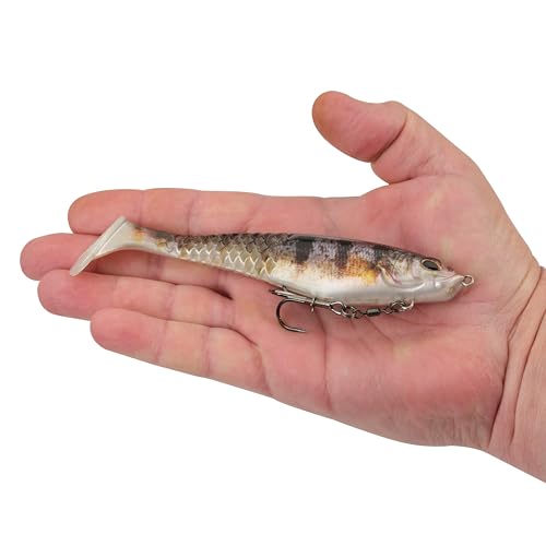 Berkley PowerBait CullShad Fishing Soft Bait - color: HD Yellow Perch, size: 6 in (1.2 oz)