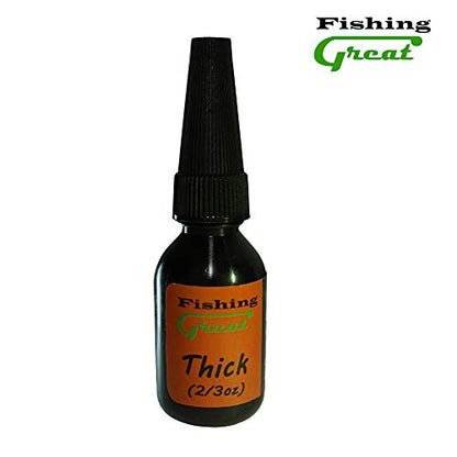 GREATFISHING Fly Tying UV Clear Glue and Power Light Combo Three Bottles Thick Thin and Soft +12 LED Light for Building Flies Heads Bodies Wings and Gluing Eyes - color: thick uv glue