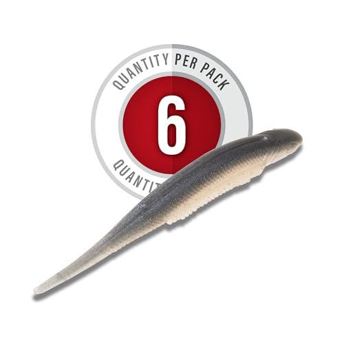 Strike King Strike King Spotlight Shim-E Minnow Fishing Lure, Soft Plastic Jerkbait, 6-Pack - color: Pro Blue Red Pearl, size: 5"