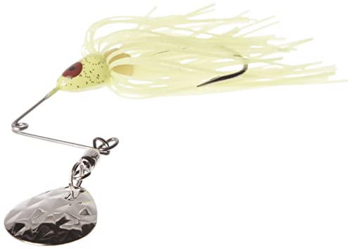 Strike King Mini-King Spinnerbait Fishing Lure, 1/8 oz, Durable Diamond Dust Head - color: Chartreuse Head/Chartreuse Skirt