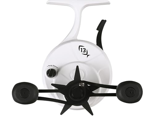 13 Fishing - Freefall Ghost - Inline Ice Fishing Reels - style: Right Hand Retrieve
