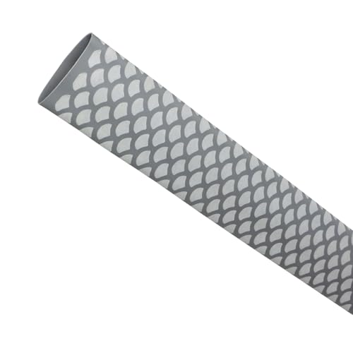 Heat Shrink Tubing, 3.28ft 2:1 Shrink Ratio Heat Shrink Tube for Fishing Rod Grips with Non Slip Waterproof, Fish Scale Pattern Heat-Shrink Tubing (1, Grey, Dia:28mm) - color: Grey, size: Dia:28mm