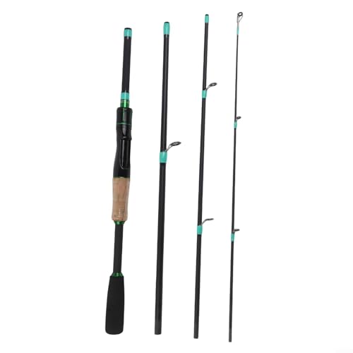 Fiberglass Baitcasting Fishing Rod 4/5 Section M Tone 1.65m-2.1m Multi-Segment Lure Rod With Smooth Line Guide High Load Capacity For Freshwater Saltwater(F)