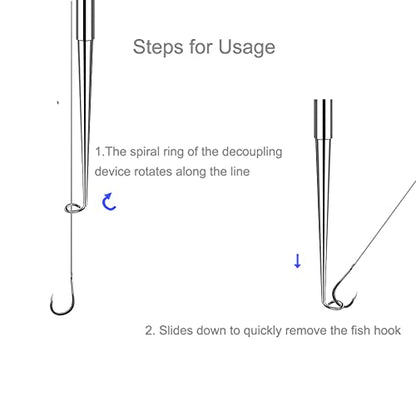 Fish Hook Remover, 4pcs Fishing Hook Quick Removal Device, Security Extractor Fishhook Disconnect Removal Tool for Fishing - size: 7 inches (4 Pack)