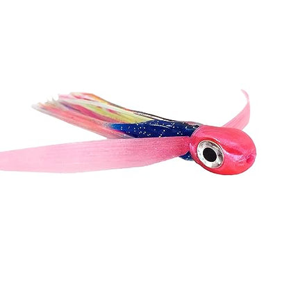Saltwater Big Game Fishing Lure, for Offshore trolling (FlyBoy) - color: Electric Pink Blue Holographic (Unrigged)