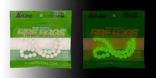 Garlic Scented Glow Fire Eggs by Pautzke - 30-Pack, Vibrant Colors, Ideal for Trout, Salmon & Steelhead - Versatile Fishing Bait