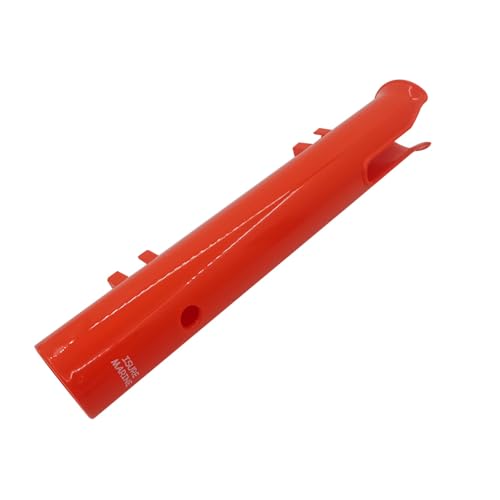 ISURE MARINE Fishing Rod Holder Bracket Wall Mounted Boat Side Mount Tool Holder Tube Links with Screws 2 Pole Tube （Orange）