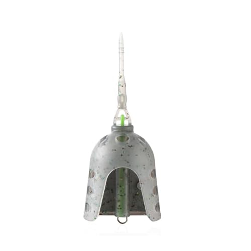 Bait Cage, Fishing Feeder Holder with Weight Openable Lure Container Long Ranges Casting for Powder Live Baits - size: Large Cage A2414 30G
