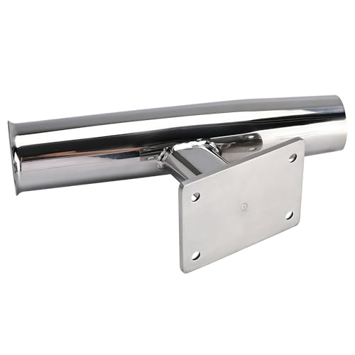 YaeMarine 2/4Pcs Tournament Style Stainless Steel Wall /Transom Mount Rod Holders for Marine Boat - style: 20 Degree-2pcs