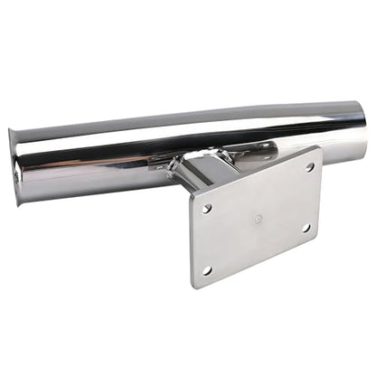 YaeMarine 2/4Pcs Tournament Style Stainless Steel Wall /Transom Mount Rod Holders for Marine Boat - style: 20 Degree-2pcs