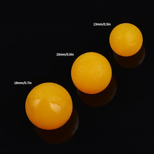 200pcs Corn Floating Soft Fishing Lures Artificial Smell Round Carp Baits Buoyancy Ball TPE Lure Swimbaits - size: 16mm(0.63inch)