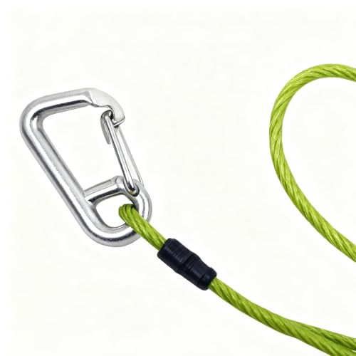 Fish Holder for Caught Fish - Heavy Duty Rope Clip, Metal Carabiner Chain, Secure Lock Stringer Tool | Durable Fishing Gear for Kayaking Diving Boating Lakes Rivers Ponds Streams Anglers Trips - color: Rope Length 120cm
