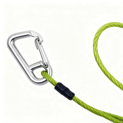 Fish Holder for Caught Fish - Heavy Duty Rope Clip, Metal Carabiner Chain, Secure Lock Stringer Tool | Durable Fishing Gear for Kayaking Diving Boating Lakes Rivers Ponds Streams Anglers Trips - color: Rope Length 120cm