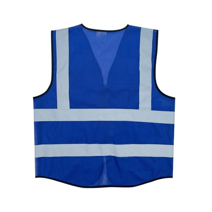 Fishing Vest - Work Vest for Men V Neck Zip Up Lightweight Breathable Sleeveless Utility Jackets Mesh Outwear Vests 2026 - color: 04# Blue